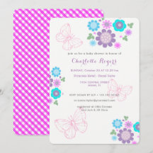 papegaaien Butterflies Floral Posy Baby shower