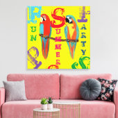 PAPEGAaien Canvas Afdruk (Insitu (Woonkamer))