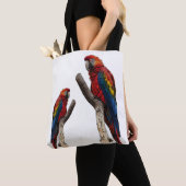 Papegaaien Custom All-Over-Print Tote Tas (Dichtbij)