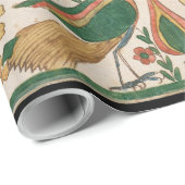 Papegaaien en Peacocks  Art Wrapping Papier (Rol Hoek)