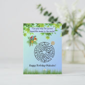 Papegaaien en zaaddoolhof op briefkaarten (Staand voorkant)