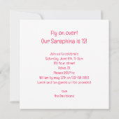 Papegaaien eten verjaardagstaart, vogel verjaardag kaart (Achterkant)