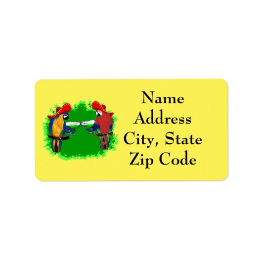 Papegaaien Etiket (Voorkant)