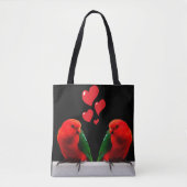 Papegaaien in de liefde Canvas tas (Voorkant)