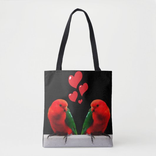Papegaaien in de liefde Canvas tas (Voorkant)