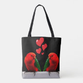 Papegaaien in de liefde Canvas tas (Achterkant)