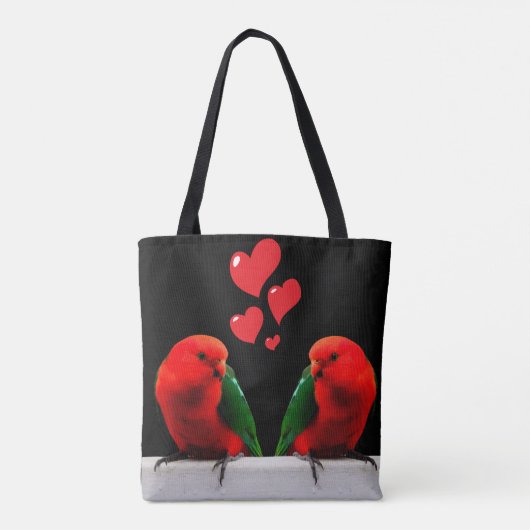 Papegaaien in de liefde Canvas tas (Achterkant)