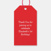 Papegaaien Kinderen Verjaardagsfeestje Cadeaulabel (Achterkant)