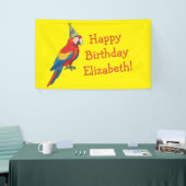 Papegaaien Kinderen Verjaardagsfeestje Spandoek (Beurs)