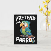 Papegaaien Kostuum  Kaart (Gele Bloem)