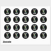Papegaaien kostuum  ronde sticker (Vel)