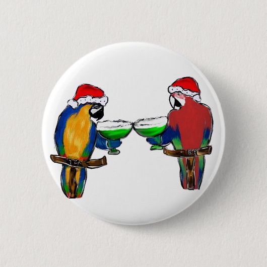 PAPEGAAIEN RONDE BUTTON 5,7 CM (Voorkant)