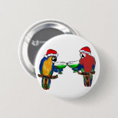 PAPEGAAIEN RONDE BUTTON 5,7 CM (Voorkant /achterkant)
