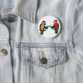 PAPEGAAIEN RONDE BUTTON 5,7 CM (In situ)