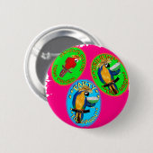 PAPEGAaien Ronde Button 5,7 Cm (Voorkant /achterkant)