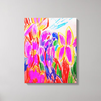 Papegaaien tekening canvas afdruk