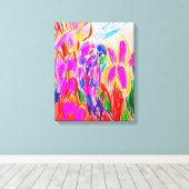 Papegaaien tekening canvas afdruk (Insitu (Houten vloer))
