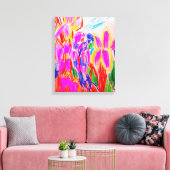 Papegaaien tekening canvas afdruk (Insitu (Woonkamer))