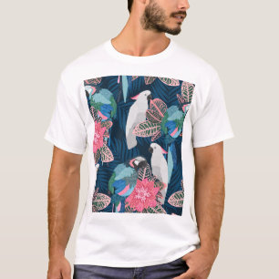 Papegaaien Tropisch:  naadloos patroon T-shirt