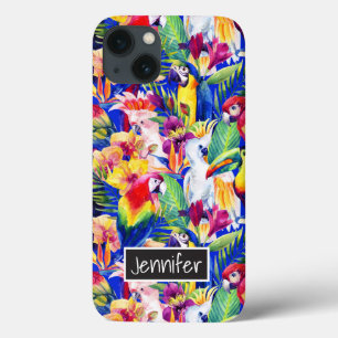 Papegaaien van de waterverf voegen Jouw naam toe Case-Mate iPhone Case