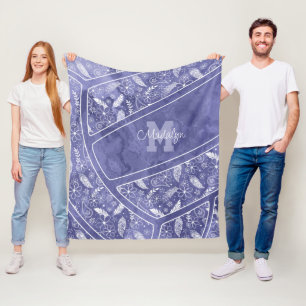 papegaaien veren bloemen lila volleybal fleece deken