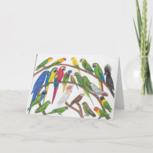 papegaaien wenskaart kaart