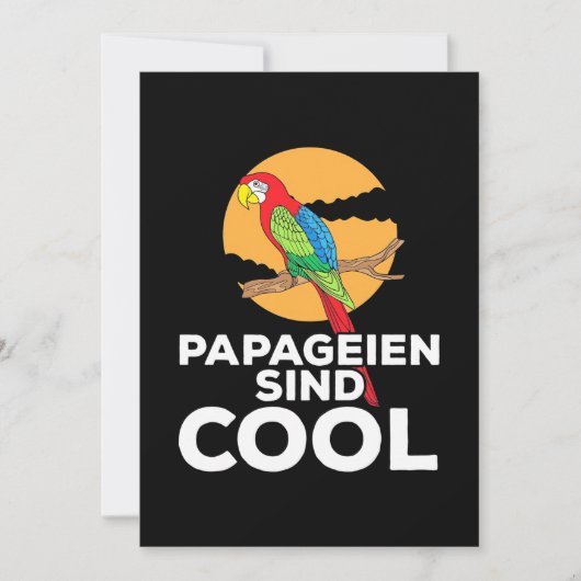 Papegaaien Zijn Cool Kaart (Voorkant)