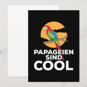Papegaaien Zijn Cool Kaart (Voorkant / Achterkant)