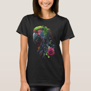 Papegaaienbloemen Robot Dierenvogel Papegaai T-shirt