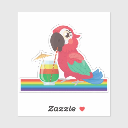 Papegaaienhoofd Jimmy Buffett Sticker (Vel)