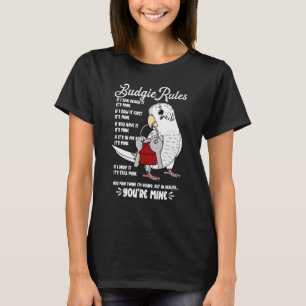 Papegaaienhuis Regels Het Is Van Mij Witte Parkiet T-shirt