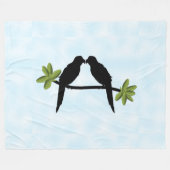 Papegaaienliefde Fleece Deken (Voorkant (Horizontaal))