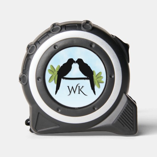 Papegaaienliefde monogram rolmaat (Voorkant)