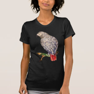 Papegaaienmoeder Afrikaanse grijze papegaai T-shir T-shirt