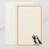 Papegaaienpaar fijn gevoerd briefpapier (Voorkant / Achterkant)