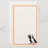 Papegaaienpaar fijn gevoerd briefpapier (Voorkant / Achterkant)