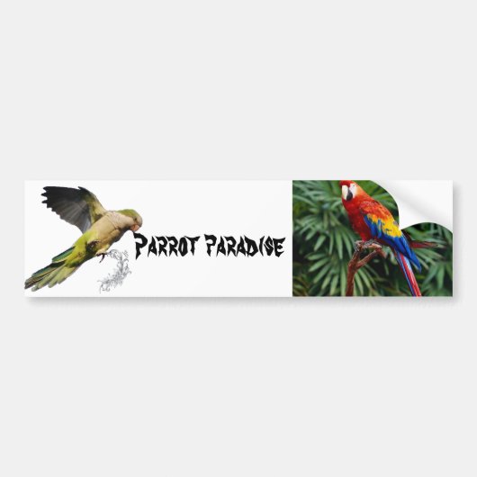 Papegaaienparadijs Bumpersticker (Voorkant)