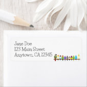 Papegaaienretouradreslabel Etiket (Insitu)