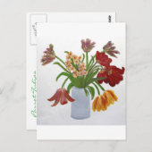 Papegaaientulpen: Susan Payne-Trutna Briefkaart (Voorkant / Achterkant)