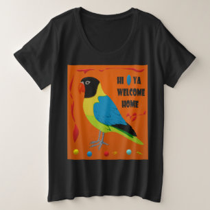 Papegaaienvogel afbeelding perfecte kunst grote maat t-shirt