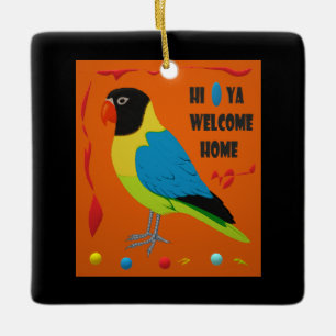 Papegaaienvogel afbeelding perfecte kunst keramisch ornament