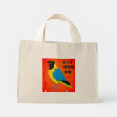 Papegaaienvogel afbeelding perfecte kunst mini tote bag (Achterkant)