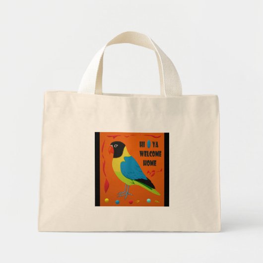 Papegaaienvogel afbeelding perfecte kunst mini tote bag (Voorkant)