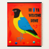 Papegaaienvogel afbeelding perfecte kunst planner (Achterkant)