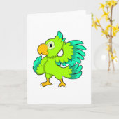 Papegaaigroen Kaart (Gele Bloem)