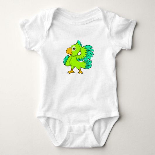 Papegaaigroen Romper (Voorkant)