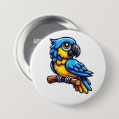 papegaaiknop ronde button 7,6 cm (Voorkant /achterkant)