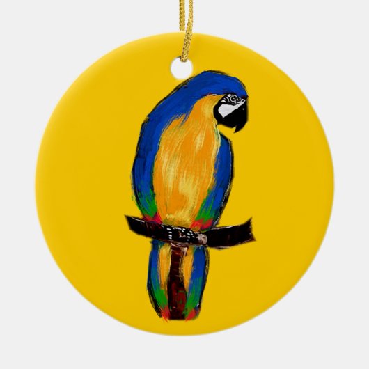 Papegaaiornament Keramisch Ornament (Voorkant)