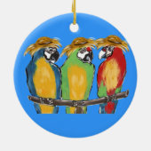 Papegaaiornament Keramisch Ornament (Achterkant)