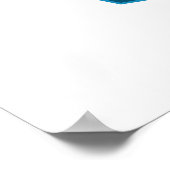 Papegaaivis - Verloop blauwe achtergrond |  Poster (Hoek)